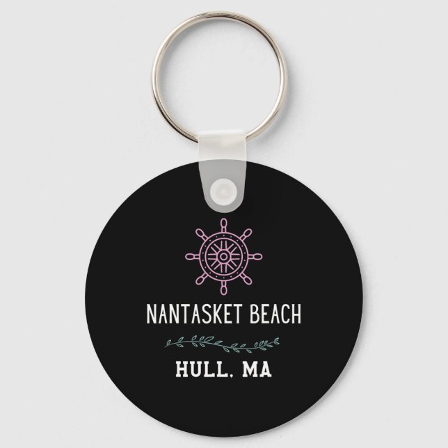 Chaveiro Praia de Nantasket Hull da Moda Machusetts Férias  (Frente)