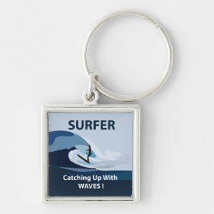 Chaveiro Praia de Surfista Surfando