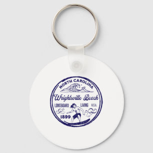 Chaveiro Praia de Wrightsville, Nc Surfando Longboard Viven