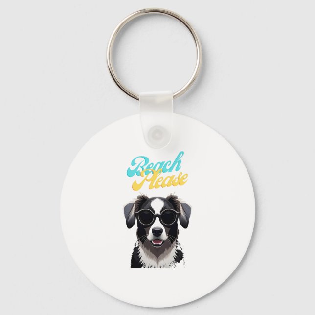 Chaveiro Praia e Cães (Frente)
