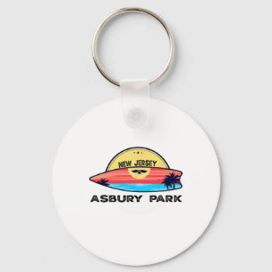 Chaveiro Praia retrô de Asbury Park Nova Jersey Prancha de