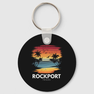 Chaveiro Praia Rockport Texas Prancha de Surfe Surf Vintage