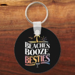 Chaveiro Praias Booze e Besties Coconut Tree Summer<br><div class="desc">Férias de Verão de Booze e Besties</div>