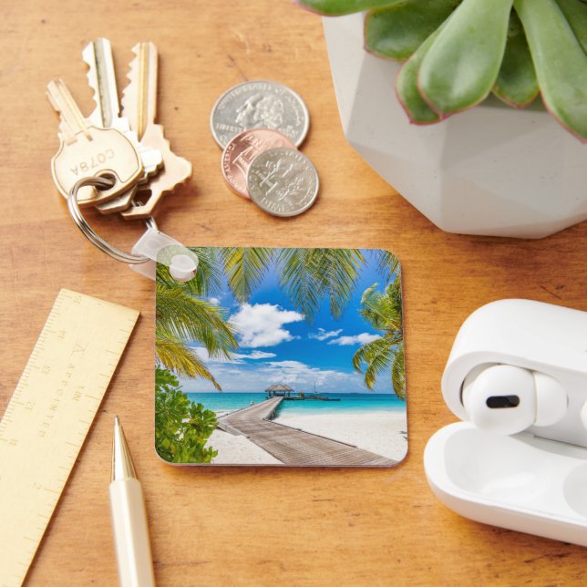 Chaveiro Praias Tropicais | Ilhas Madeira Maldivas (Mesa)