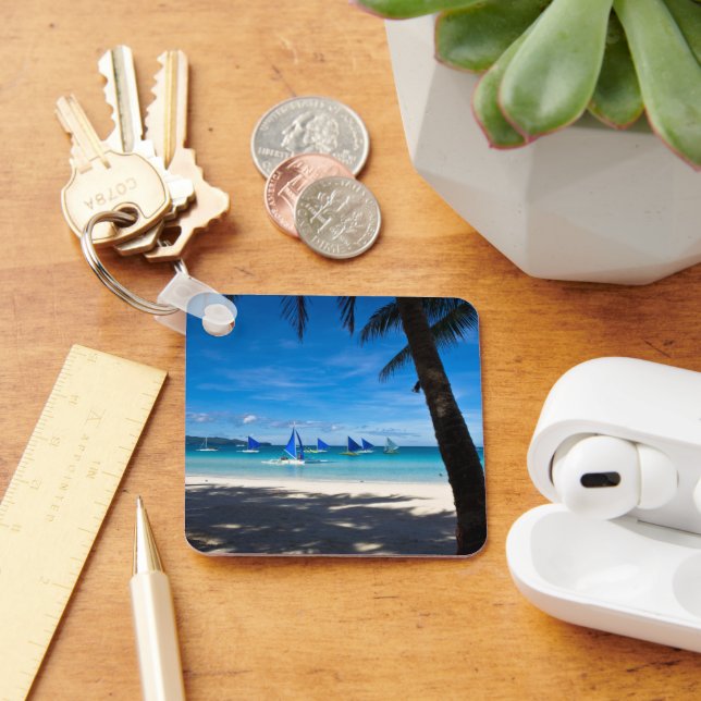 Chaveiro Praias Tropicais | White Beach Boracay Filipinas (Mesa)