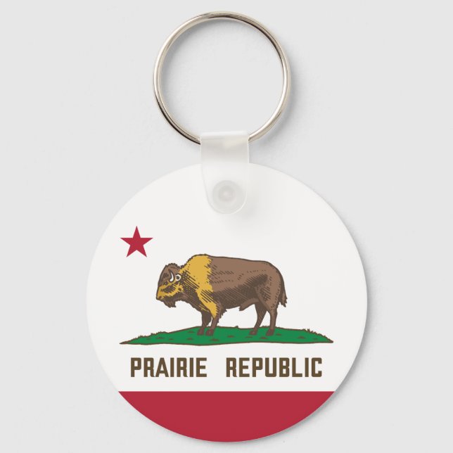 Chaveiro Prairie Republic Bison Flag Excelentes Placas (Frente)