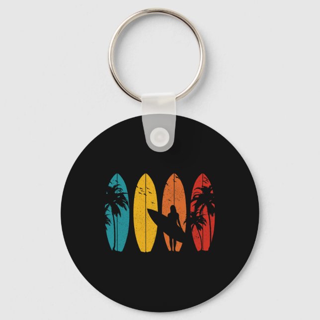 Chaveiro Prancheta de Surf Vintage Surfista Surfismo Surfis (Frente)