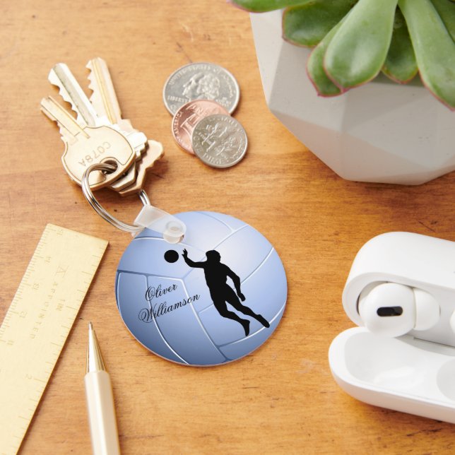 Chaveiro Prancheta de volei e jogador personalizável (Mesa)