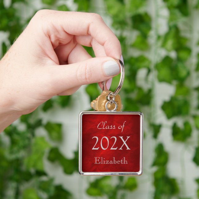Chaveiro Prata sobre Graduação Vermelha (Mão)