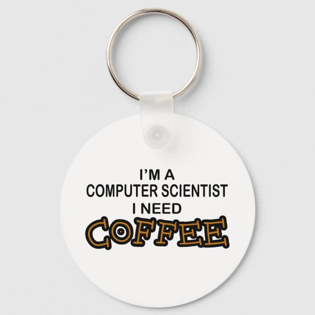 Chaveiro Precisa de café - Cientista da computação (Frente)