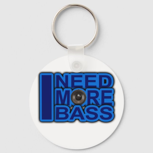 Chaveiro PRECISO DE MAIS BASS Blue Dubstep-dnb-Club-Djay (Frente)