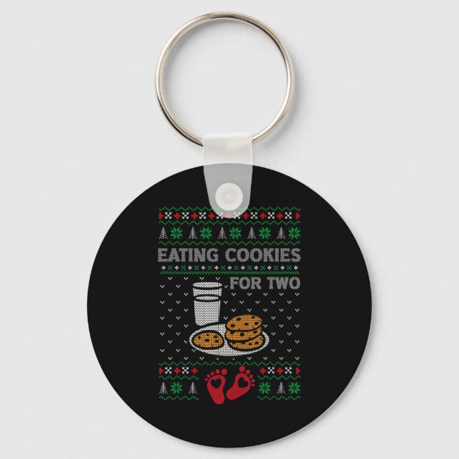 Chaveiro Pregnancy New Mom Baby Pregnant Christmas Matching (Frente)