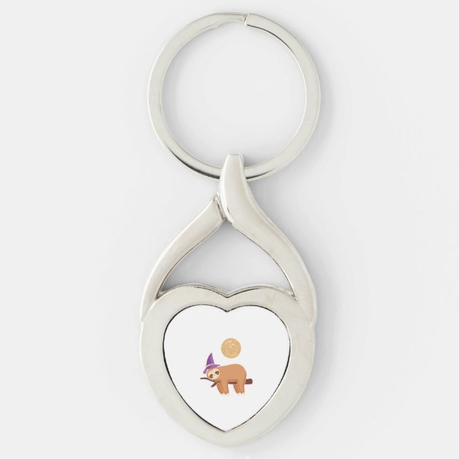 Chaveiro preguiça-de-bruxas, preguiça-de-halloween (Frente)