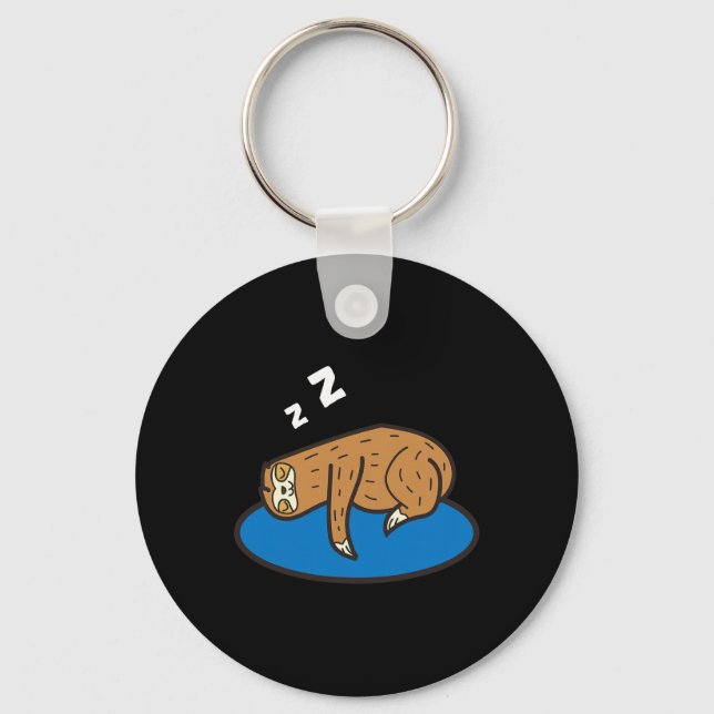 Chaveiro Preguiça Dormindo no Disco de Golfe  (Frente)