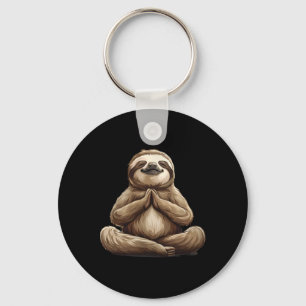 Chaveiro Preguiça Meditação Budista Espiritual Yoga Zen Bud
