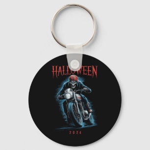 Chaveiro Preguiçoso Do Esqueleto Biker Na Spoo De Halloween