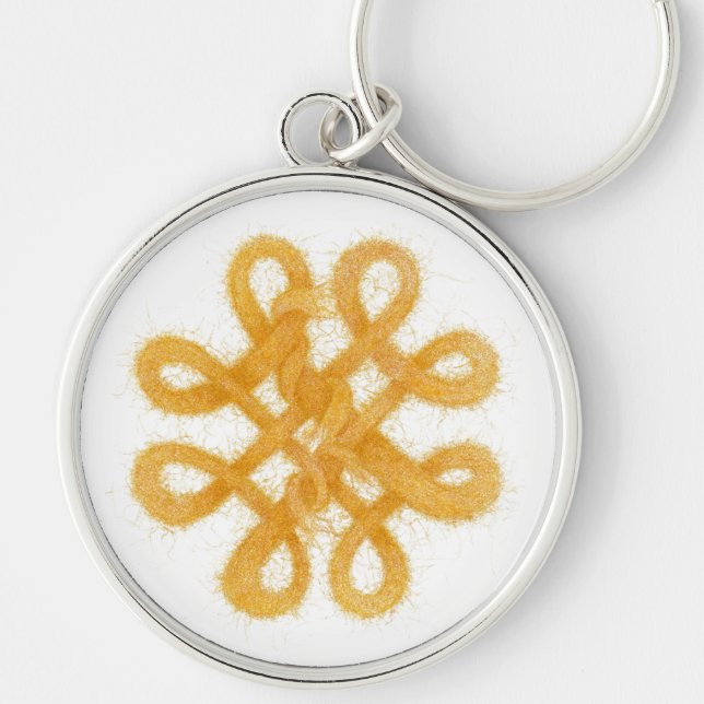 Chaveiro Premium com Nó CELTICO Dourado (Frente)