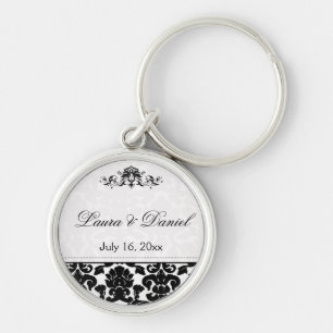 Chaveiro Premium para Damasco Preto e Branco