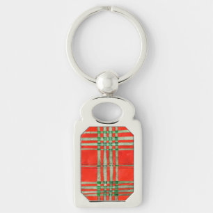Chaveiro PRendedor de Chaves Metálico Retangular com TARTAN