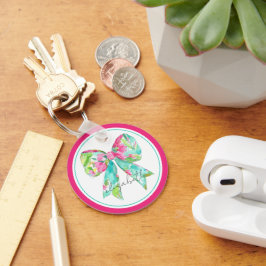 Chaveiro Preppy Pink e Arco Verde Personalizados
