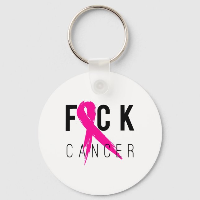 Chaveiro Presença de consciência do Cancer da mama do cance (Frente)