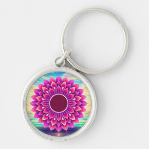 CHAVEIRO PRESENÇA DE FLOR MODERNA COLORIDA PARA FILHA IRMÃ 