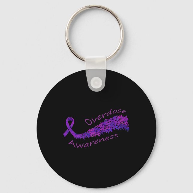 Chaveiro Presente Borboleta Laço Roxo de Conscientização (Frente)