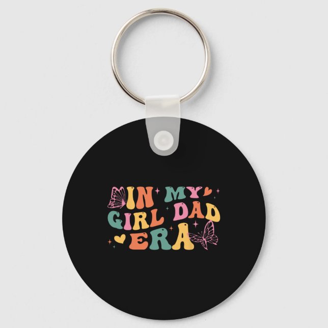 Chaveiro Presente Borboleta Retro Para Pai e Filha Em Meu G (Frente)
