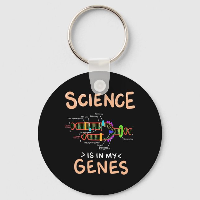 Chaveiro Presente cientista | A Ciência Está Nos Meus Genes (Frente)