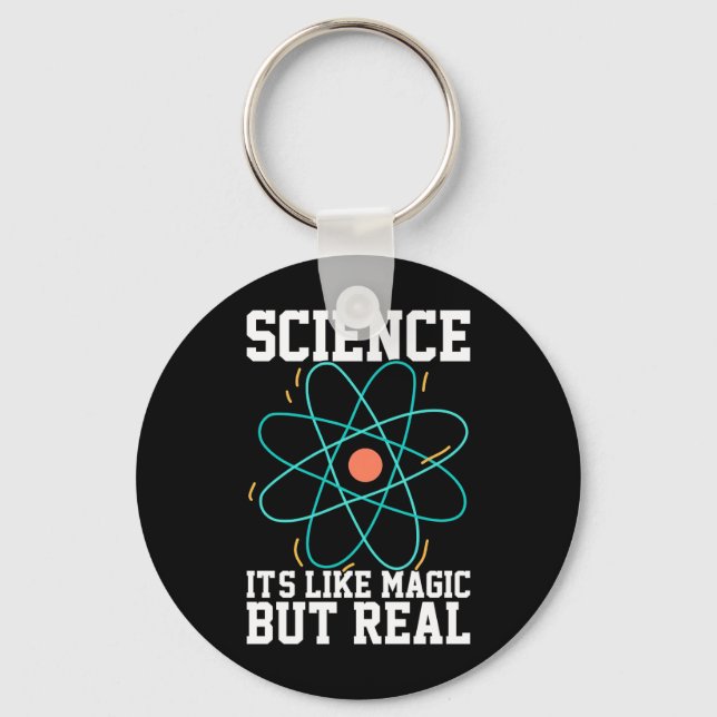 Chaveiro Presente cientista | Ciência É Como Magia (Frente)