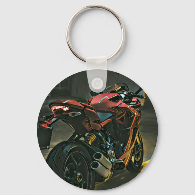 Chaveiro presente clássico de motocicleta vintage (Frente)