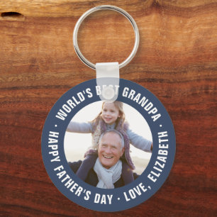 Chaveiro Presente da foto do dia dos pais do vovô do mundo