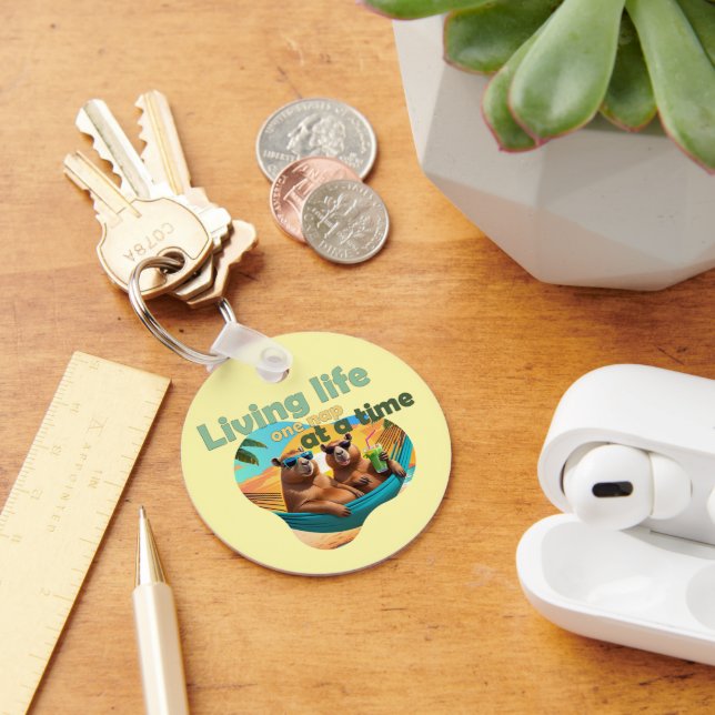 Chaveiro presente de amantes de capybara engraçada, capybar (Mesa)