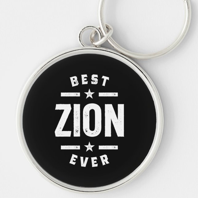 Chaveiro Presente de Aniversário do Nome Personalizado Zion (Frente)