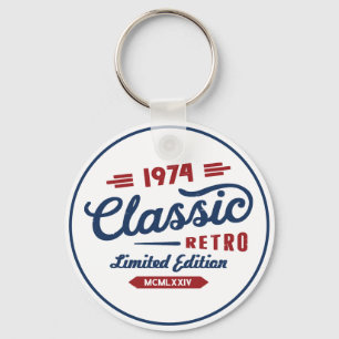 Chaveiro Presente de Aniversário Retroativo Clássico   Pers