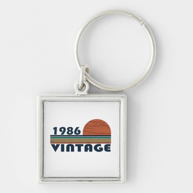 Chaveiro Presente de Aniversário Vintage 1986 (Frente)