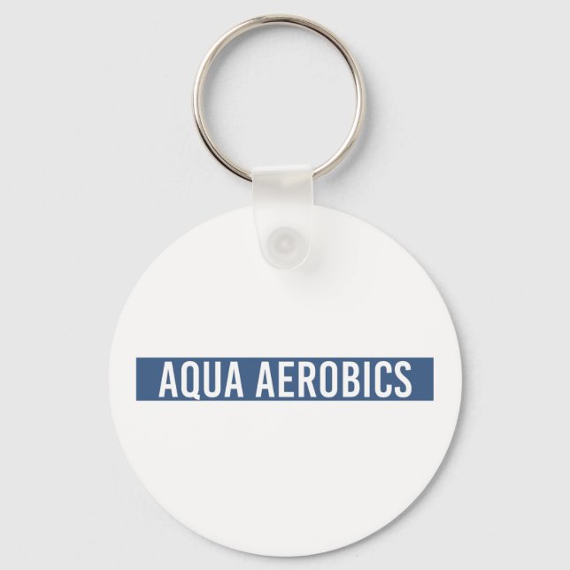 Chaveiro Presente de Aqua Aerobics Minimalista de Aeróbica  (Frente)