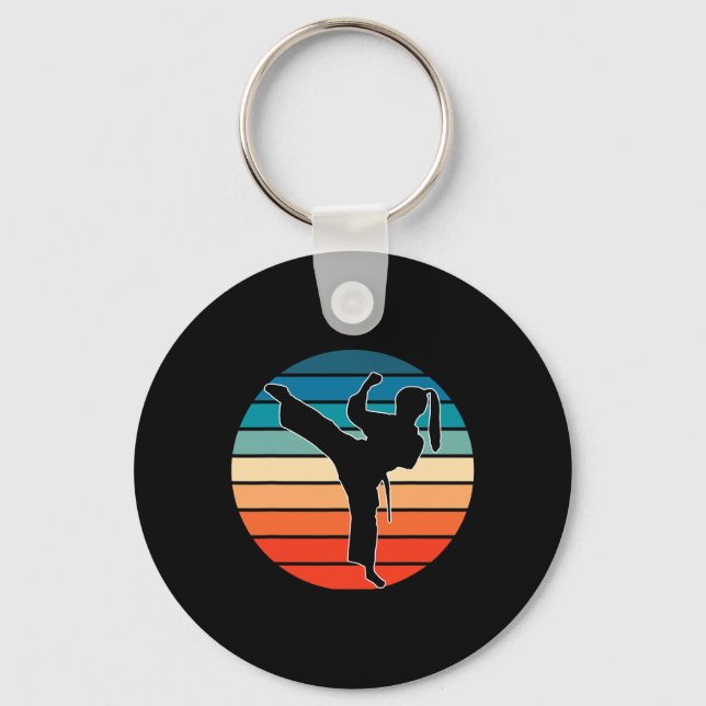 Chaveiro Presente de Artes Marciais para Meninas - Design R (Frente)