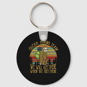 Chaveiro Presente de Camper   Vintage Sloth Hiking Team Ani