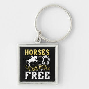 Chaveiro Presente de Cavalgada de Cavalo Preto Fofo para Eq