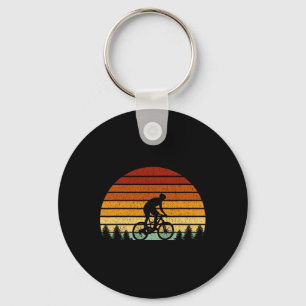Chaveiro Presente de Ciclismo de Montanha Pôr do Sol Vintag