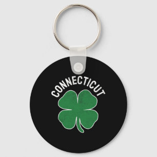 Chaveiro Presente de Connecticut Dia de São Patrício Trevo