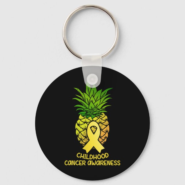 Chaveiro Presente de Consciência do Cancer de Infância do A (Frente)