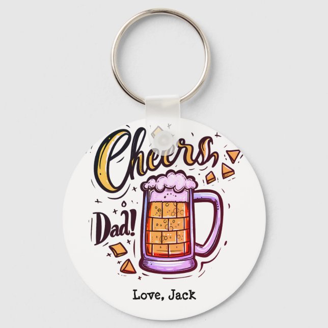 Chaveiro Presente de Dia de os pais personalizado de Crianç (Frente)