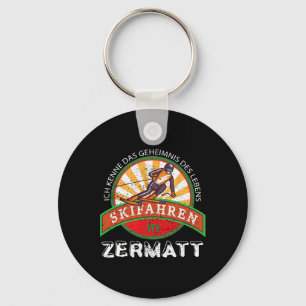 Chaveiro Presente de Esqui Vintage Para Esquiadores De Zerm