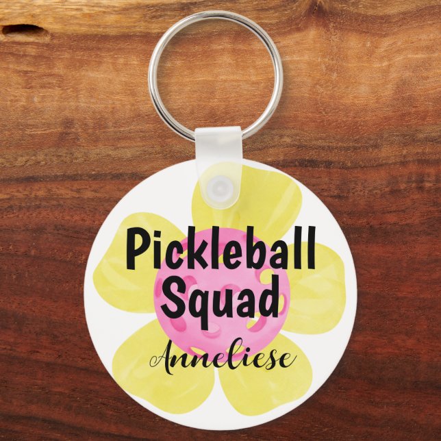 Chaveiro Presente de Flor de Equipe Personalizada de Pickle (Frente)