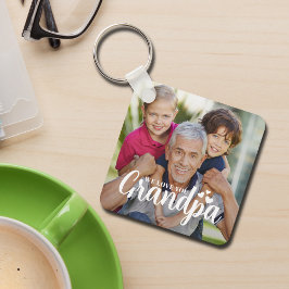 Chaveiro Presente de Foto Corações Avô Nós Amamos Você
