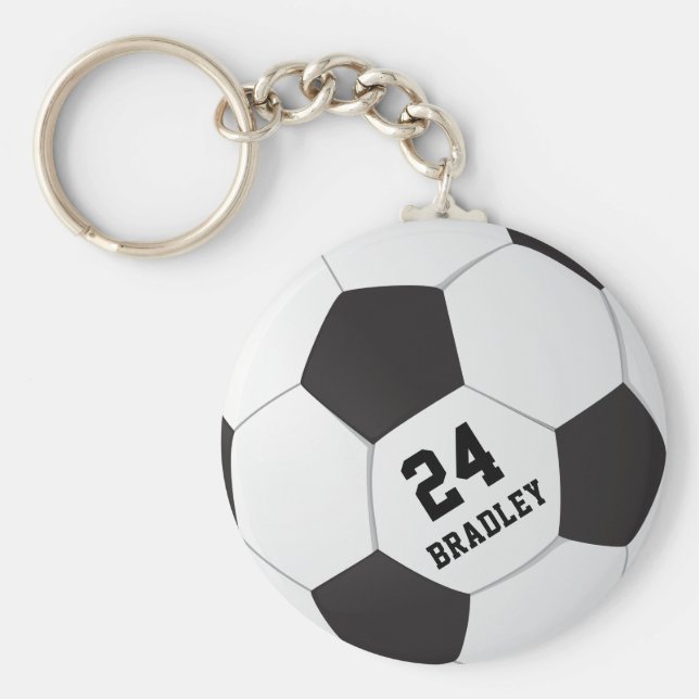 Chaveiro Presente de futebol | Número de nome personalizado (Frente)
