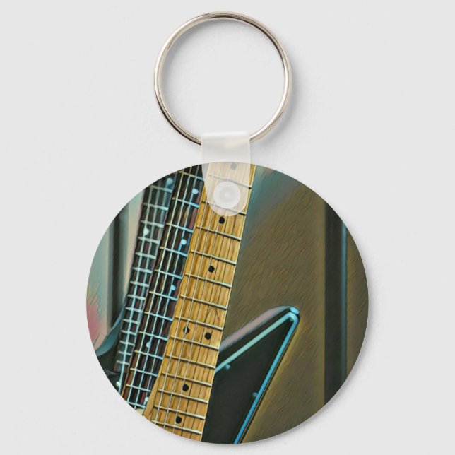 Chaveiro presente de guitarra para dia de os pais (Frente)