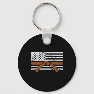 Chaveiro Presente de Karatê da Bandeira Americana Lutador d
